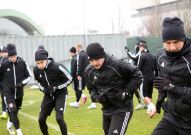 Предматчевая тренировка «Урала» перед вылетом в Грозный