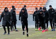 Тренировка команды перед матчем с «Тамбовом»