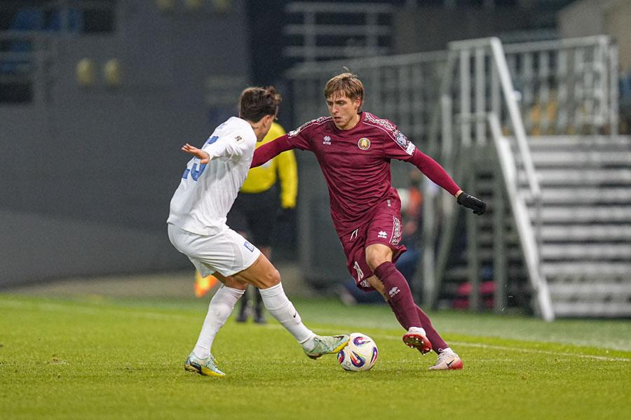 Владислав Малькевич провёл полный матч против Греции